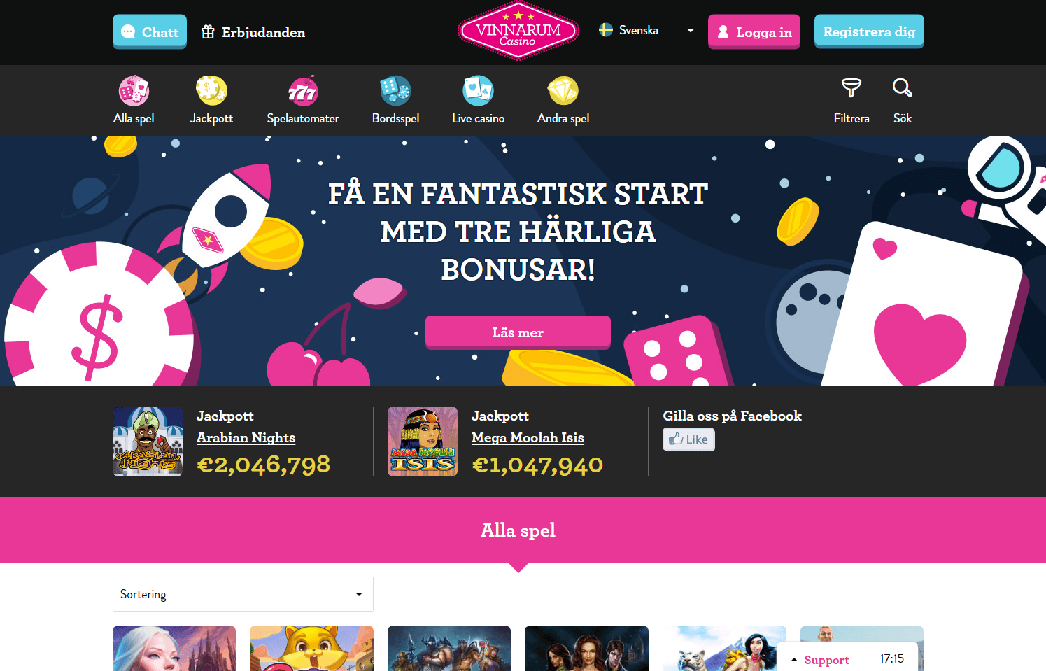 Svenska online casinos dras